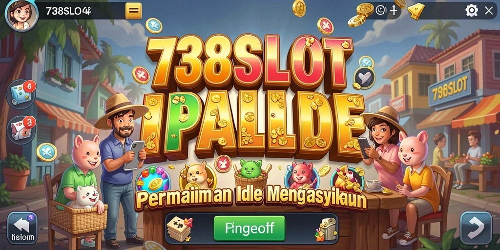 Tampilan gameplay utama 738SLOT dengan elemen Idle yang menarik.