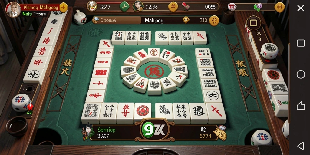 Screenshot gameplay <strong>9ZK</strong> menampilkan tantangan Mahjong yang seru.
