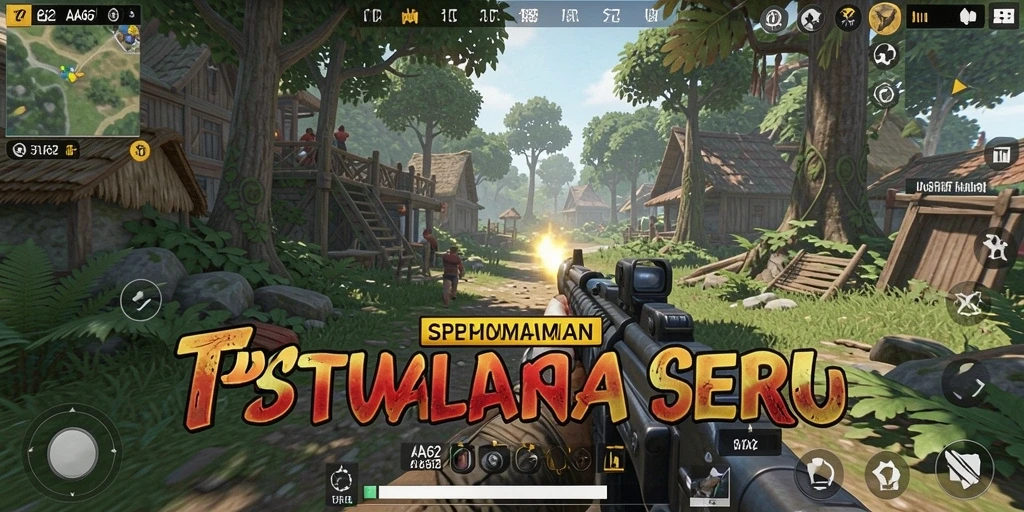 Tampilan gameplay utama AA62 yang memukau dengan aksi mendebarkan.