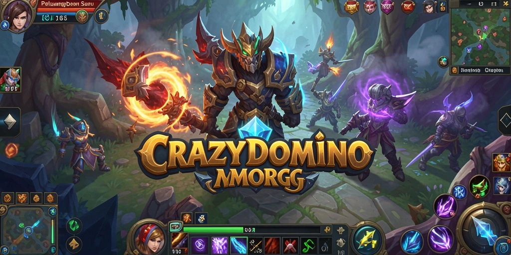 Screenshot gameplay <strong>CRAZYDOMINO</strong> menampilkan aksi seru dalam pertarungan MMORPG.