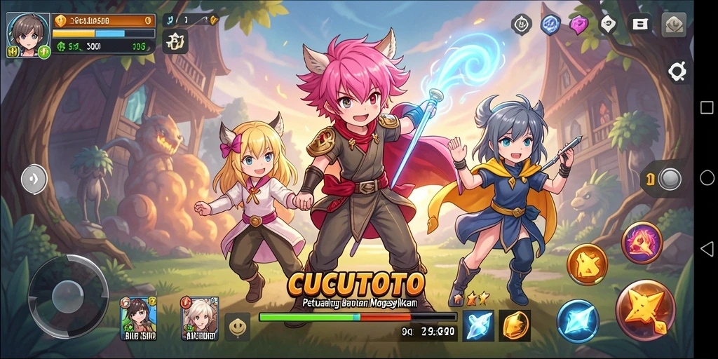 Screenshot CUCUTOTO memperlihatkan aksi seru di dunia Anime.