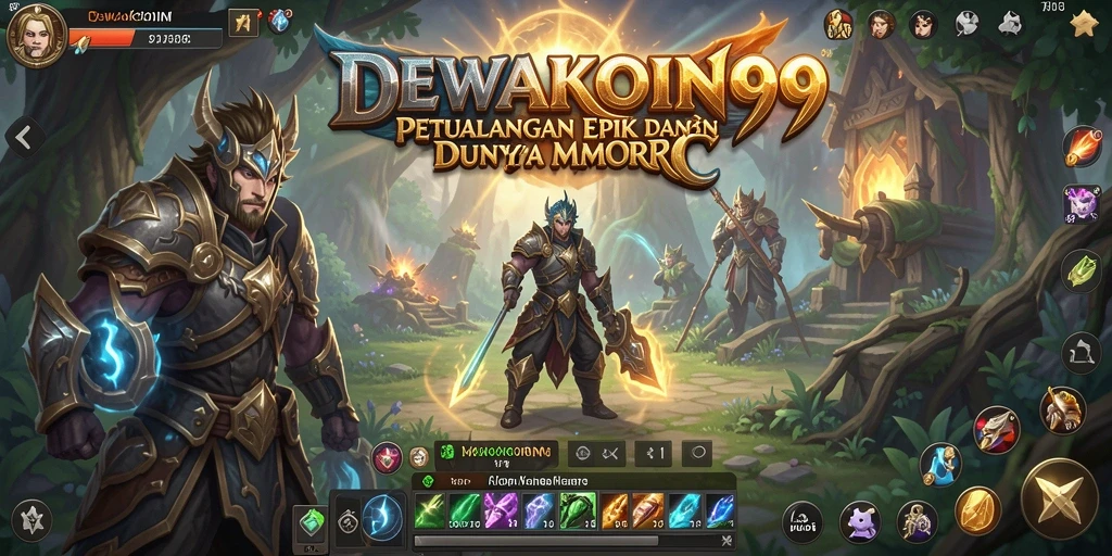 Screenshot gameplay DEWAKOIN99 menampilkan aksi seru dalam dunia fantasi.