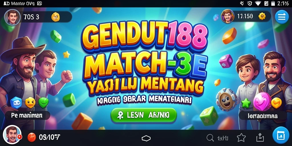 Screenshot gameplay GENDUT188 yang menampilkan kombinasi warna cerah.