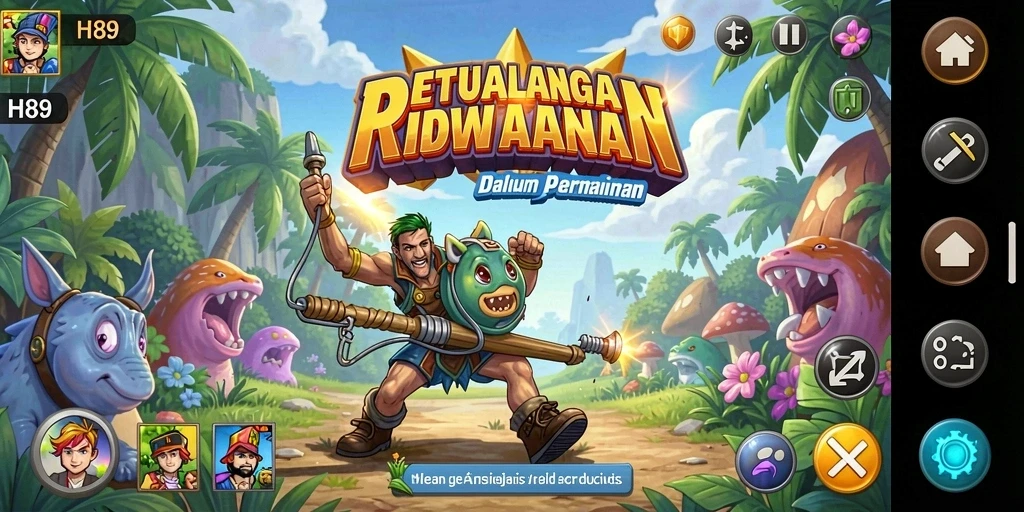 Tampilan gameplay seru H89 dengan grafis warna-warni yang menarik.