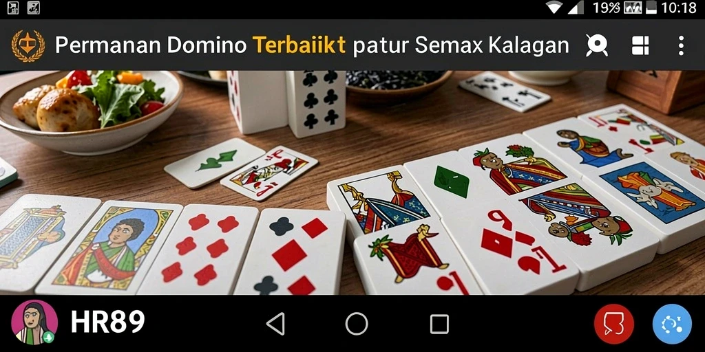 Tampilan permainan domino yang seru dan interaktif.
