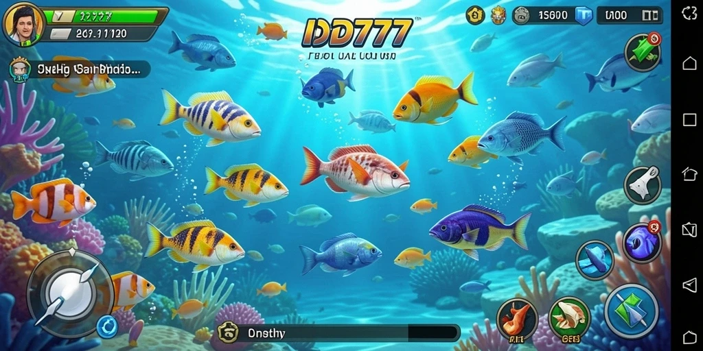 Screenshot gameplay Tembak Ikan yang penuh warna dan seru.