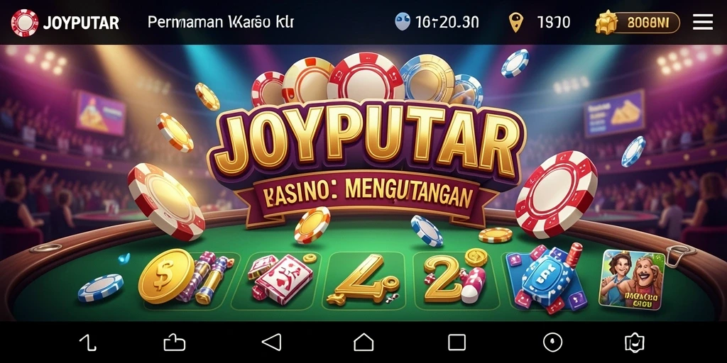 Screenshot JOYPUTAR menampilkan gameplay Kasino yang mengasyikkan.