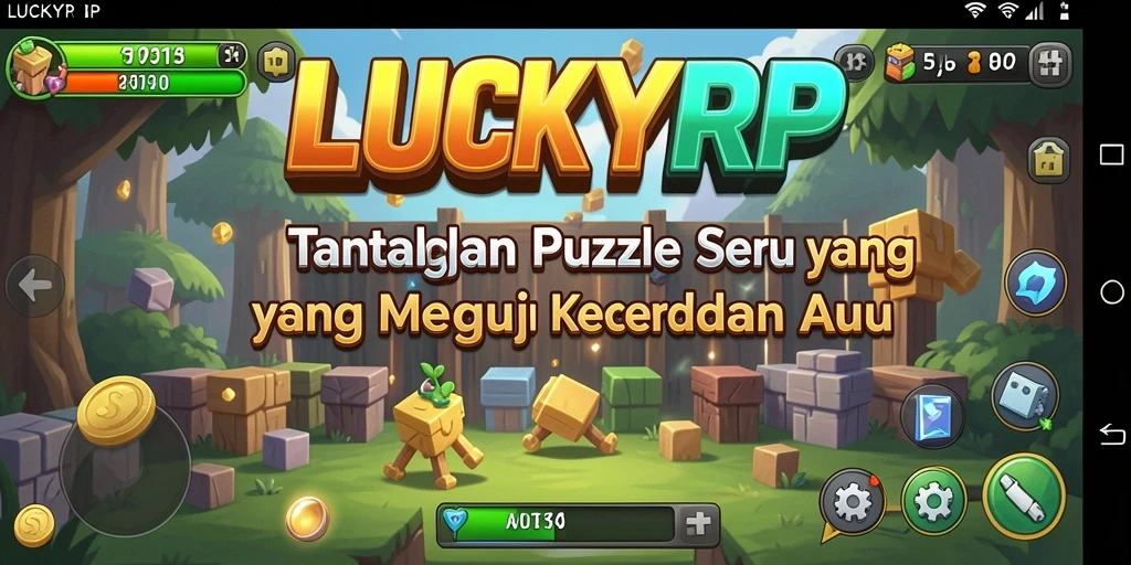 Screenshot LUCKYRP menampilkan teka-teki yang penuh warna dan menarik.