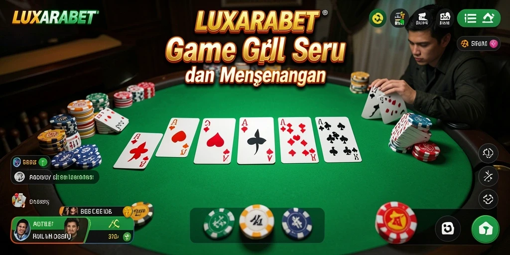 Tampilan gameplay Gaple yang seru dan interaktif di LUXARABET.