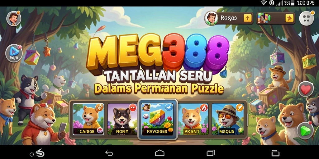 Tampilan gameplay seru dari MEGA388 yang penuh teka-teki menantang.