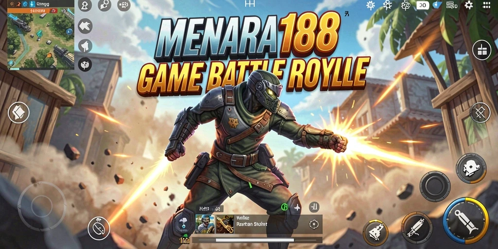 Tampilan aksi seru dari gameplay Battle Royale MENARA188.
