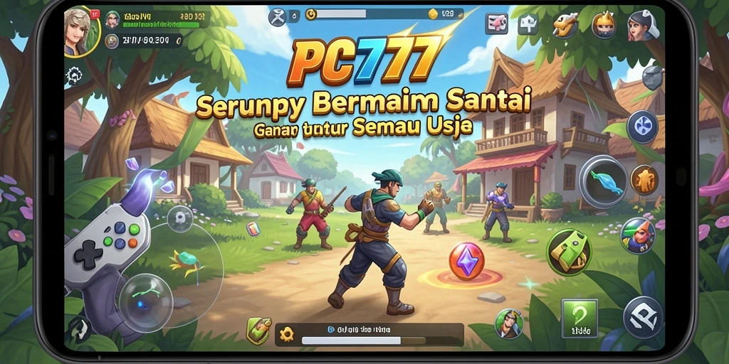 Tampilan menarik dari gameplay PC777 yang penuh warna.