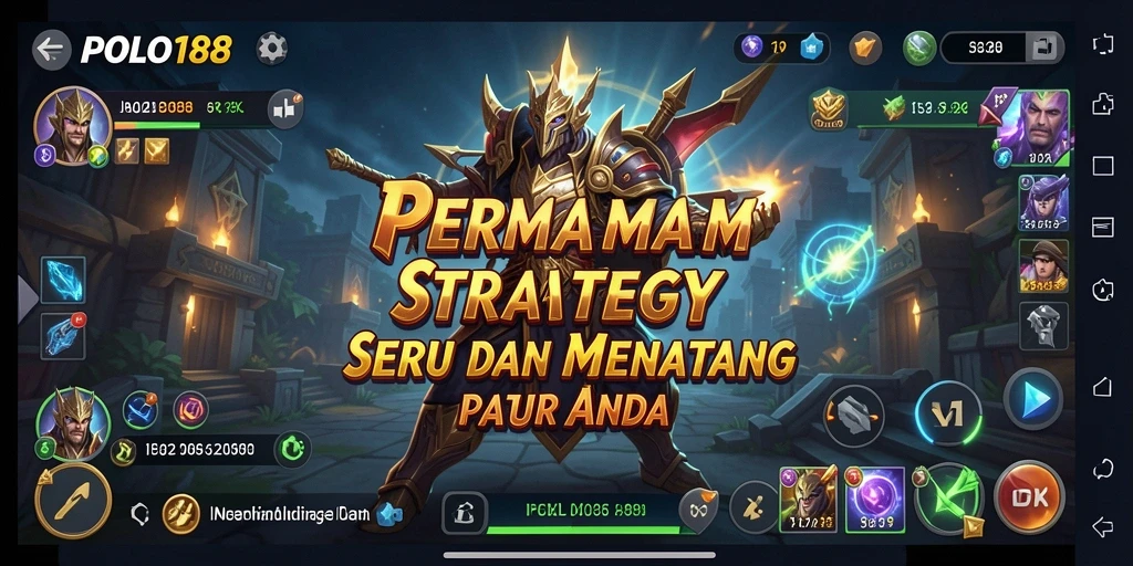 Screenshot gameplay <strong>POLO188</strong> menunjukkan aksi strategi yang mendebarkan dan interaksi pemain.