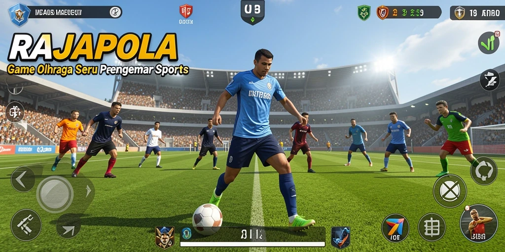 Screenshot RAJAPOLA menampilkan aksi seru dalam permainan olahraga.