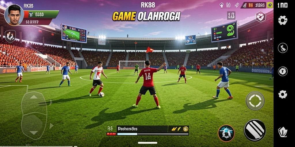 Tampilan gameplay yang dinamis dan penuh aksi dari RK88.