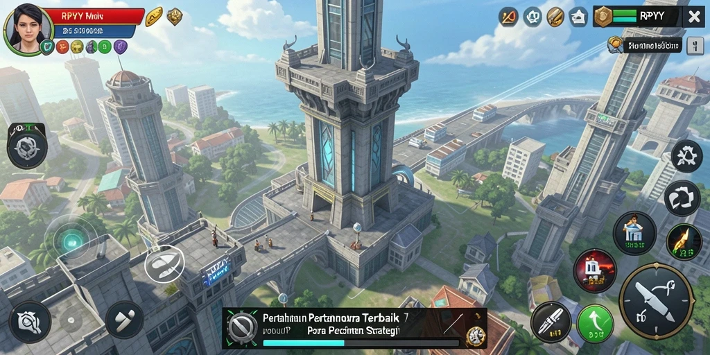 Screenshot gameplay RPYYY yang menunjukkan aksi seru Tower Defense.