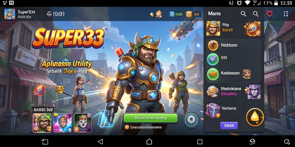 Tampilan utama SUPER33 dengan fitur alat bantu Utility yang lengkap.